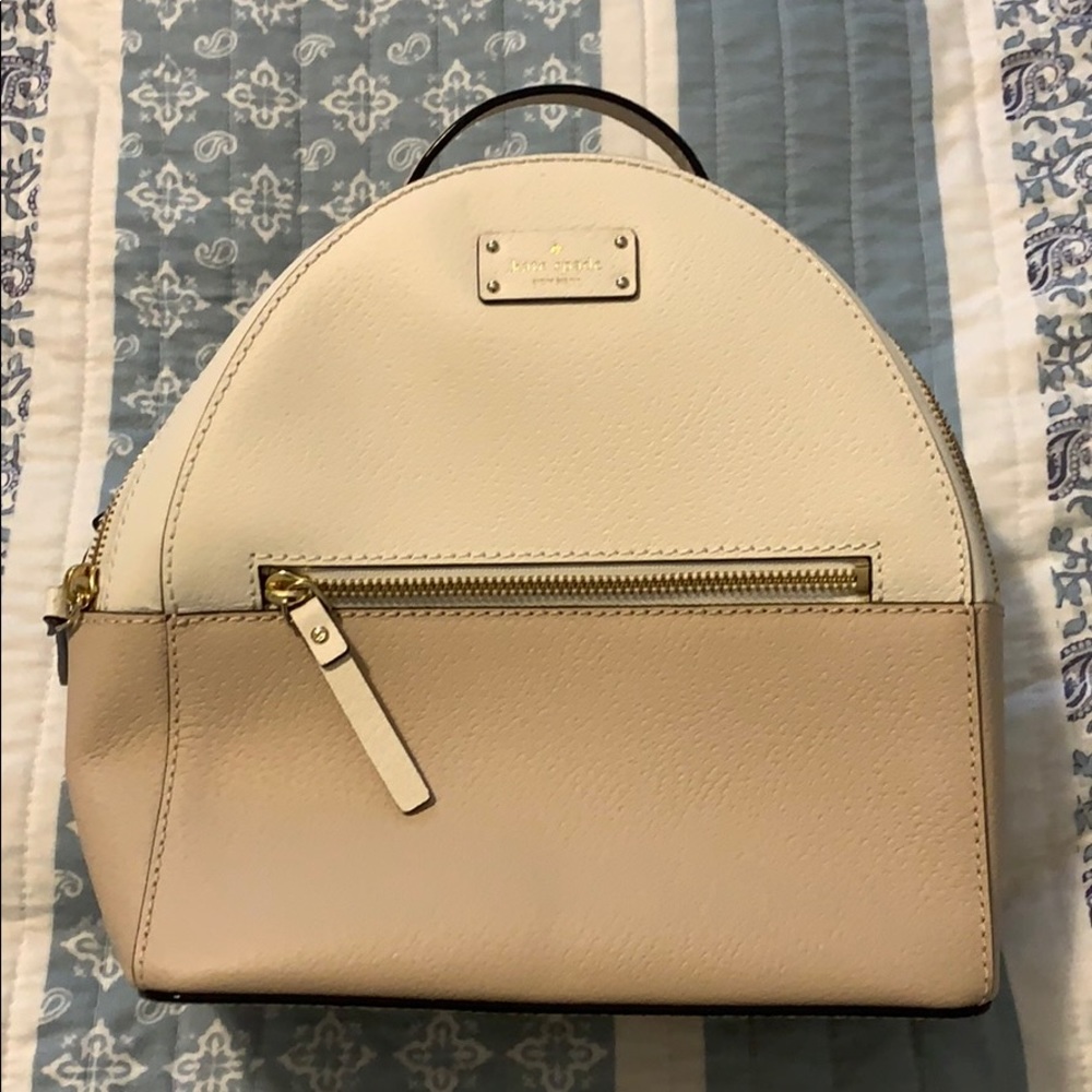 Kate Spade cream & beige mini backpack